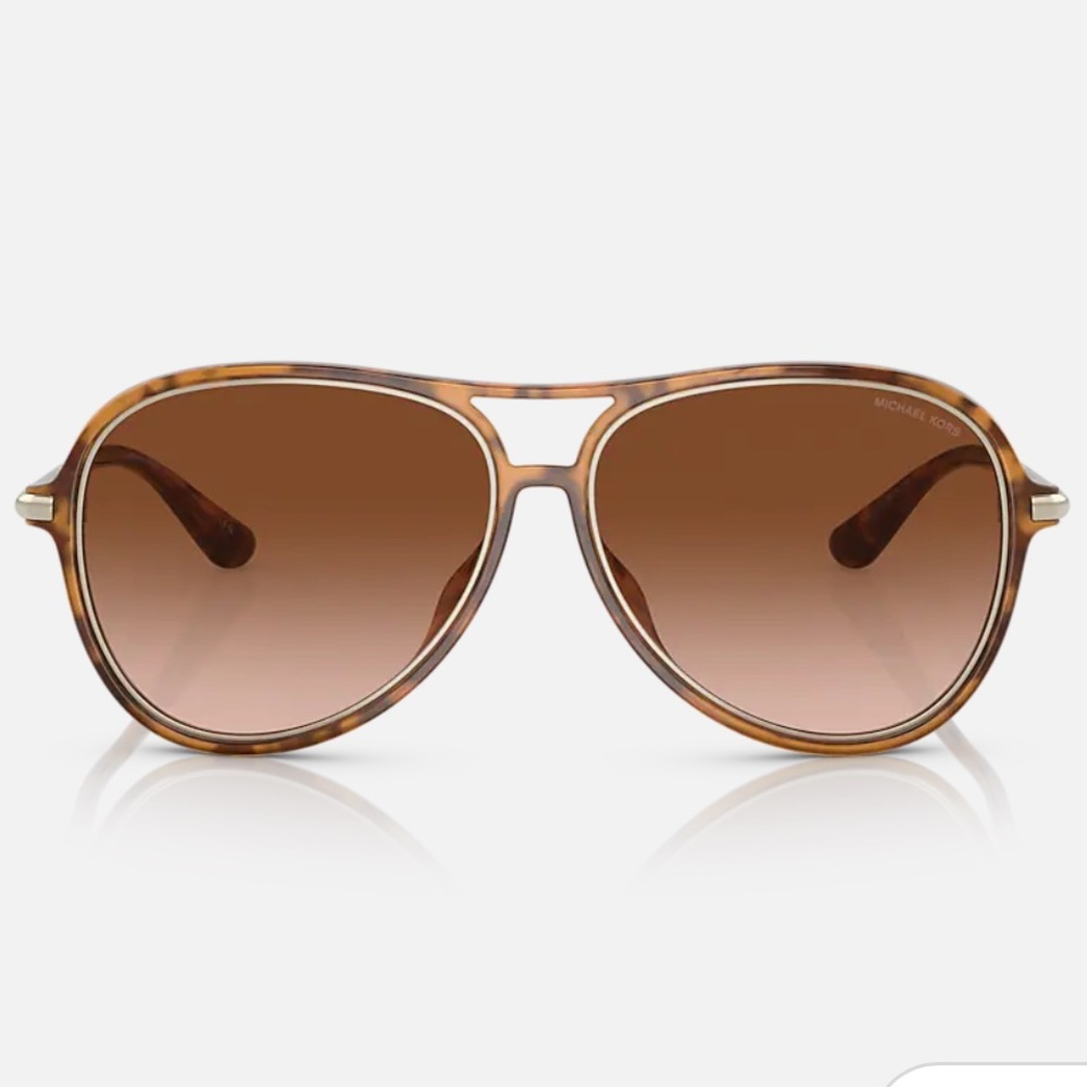 NEW MICHAEL KORS Breckenridge Round Tinted Sunglasses MK2176U Marigold Tortoise - Picture 3 of 9